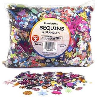 Sequin & Spangle Variety Pack Assorterede farver St?rrelser og former Ideel til udformning af dekoration 16 ounce taske