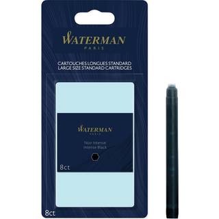 Waterman Fountain Pen Ink Patroner Lang intens sort 8 t?ller blisterpakke