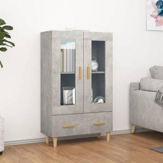 skab 70x31x115 cm konstrueret træ betongrå