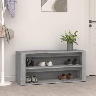 skoreol 100x35x45 cm konstrueret træ grå sonoma-eg