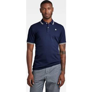 Dunda Slim Stripe Polo - Dark blue - Men