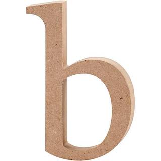 Elegant Træbogstav 'b' - 13 cm Dekoration