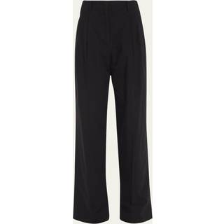 The Row Gaugin high-rise wide leg cotton pants - black - L