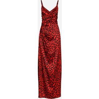 Dolce&Gabbana Leopard-print silk-blend satin gown - red - XL