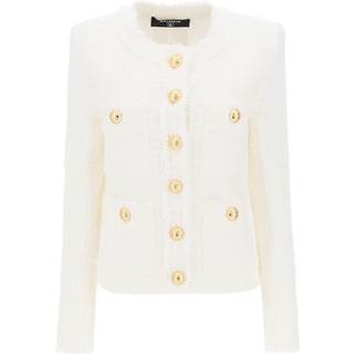 Balmain Embellished tweed jacket - white - XXXL