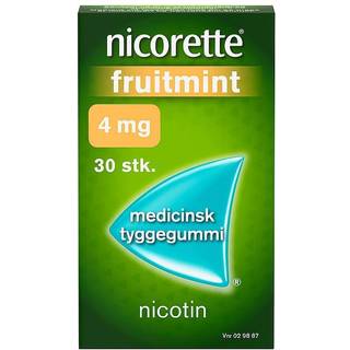 Nicorette Fruitmint Medicinsk Tyggegummi 4 mg (30 stk)