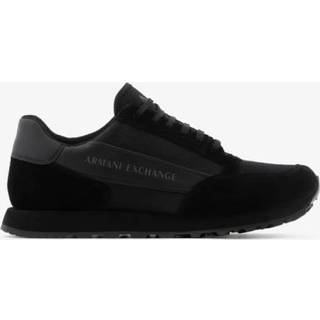 Armani Exchangetil mænd. XUX083XV263K001 Sneakers i læder og mesh sort (42), Fast, Blonder, Casual