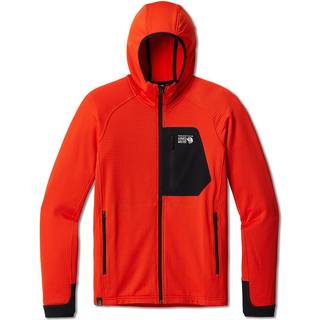 Mountain Hardwear Polartec Power Grid Full Zip Fleecejakke Herrer størrelse XL farve rød