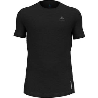 Odlo Men's BL Top Crew Neck S/S Natural Performance Black, S