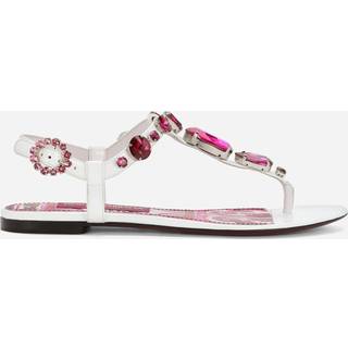 Dolce&Gabbana Embellished leather sandals - white - EU 35.5