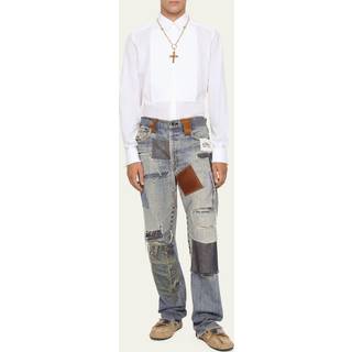Dolce&Gabbana Patchwork straight jeans - blue - EU 46
