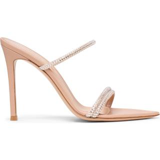 Gianvito Rossi Embellished leather mules - pink - EU 39.5