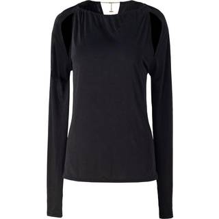 Victoria Beckham Cutout ruched top - black - L