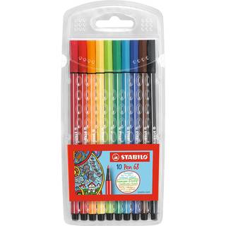 STABILO Tusser Pen 68, 10 stk - Flerfarvet