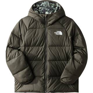 Printed Revers North Down Hooded Jacket Boy New Taupe Green (XS)