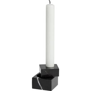 Woud Jeu de dés 1 lysholder marmor Sort