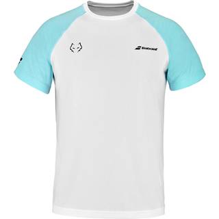 Babolat Crew Neck Tee Juan Lebron (White/Light Blue) - S