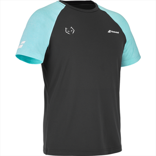 Babolat Crew Neck Tee Juan Lebron Black/Light Blue