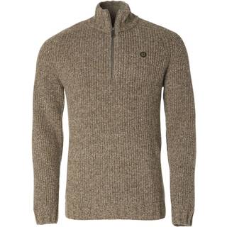 Chevalier Men's Groby Half Zip Wool Pullover Saddle Brown Neps, XXL