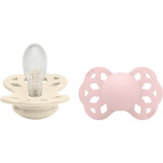 BIBS Symmetrisk Infinity Sut - 2-Pak - Str. 2 - Silikone - Ivory/Blossom