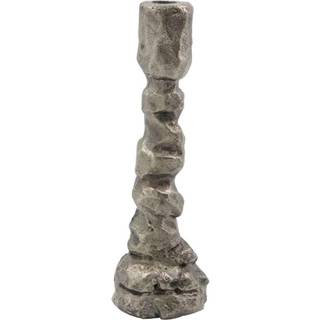 House Doctor Raku lysestage antiksølv 25 cm