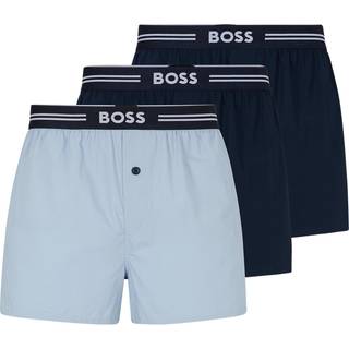 BOSS Black Herren Boxershorts blau Baumwolle & Mix Gestreift,Kariert