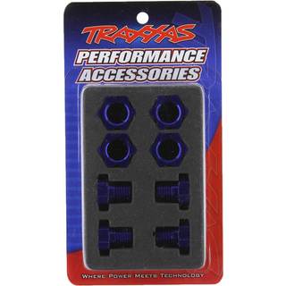 Traxxas 5353X Wheel Hub & Nuts 17mm Aluminium Blue (4)