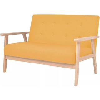2-personers sofa stof gul