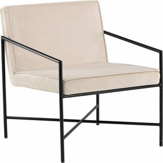Rakel lænestol velour beige.