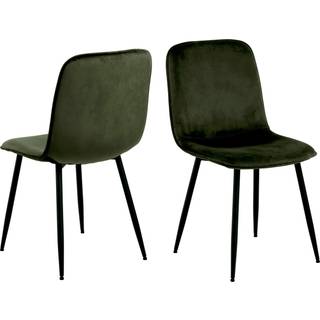 2 x Delmy spisebordsstole grøn  stof