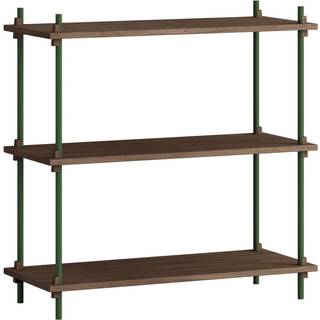 Moebe Shelving System s.85.1.A - Smoked-Oak/Pine-Green