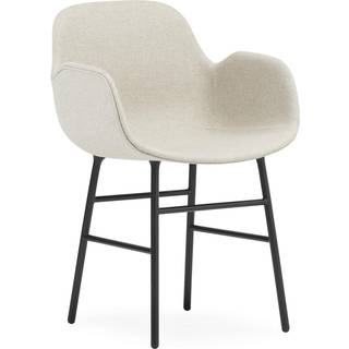 Normann Copenhagen Form Armstol Main Line Flax 20 / Sort Stål - Stole Uld Hvid - 1400976