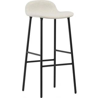 Normann Copenhagen Form Barstol 75 Cm Læder / Sort - Barstole Stål Hvid - 1401224