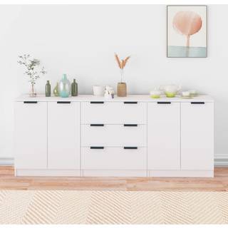 skænke 3 stk. konstrueret træ hvid