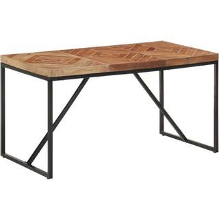 spisebord 140x70x76 cm massivt akacietræ og mangotræ