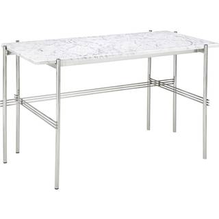 GUBI TS Skrivebord 120x60 Poleret Stål/White Carrara Marmor