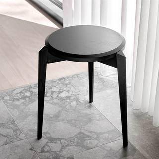 Skovby SM840 taburet - Eg massiv sortlakeret