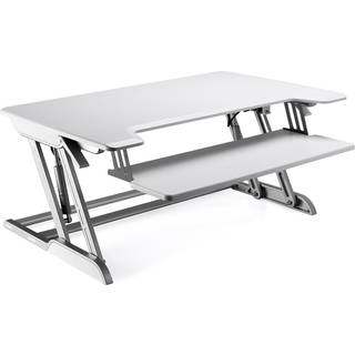 WERGON - Winston - Justerbar Ergonomisk hæve/sænke Desk Riser til bord/arbejdsplads - Hvid