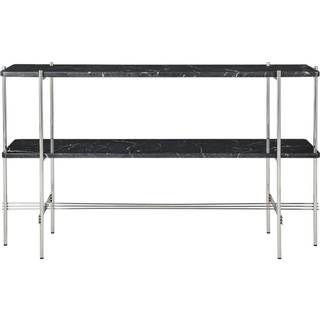 GUBI TS Konsolbord H72 2 Hylder Poleret Stål Black Marquina Marmor