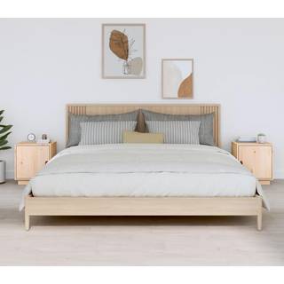 sengeborde 2 stk. 40x34x45 cm massivt fyrretræ