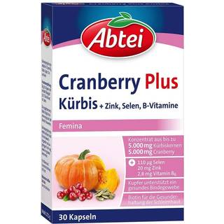 Abtei Cranberry Plus Femina græskarkapsler 2289.09 DKK/1 kg