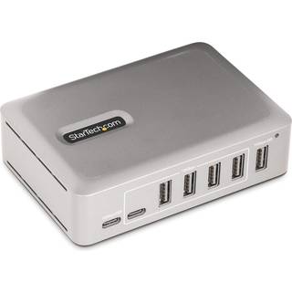 StarTech.com 7-Port USB-C Hub 5x USB-A + 2x USB-C Self-Powered w/ 65W Power Supply USB 3.1 10Gbps Hub w/ BC1.2 Charging USB hub - 7 ports - Grå