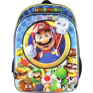 Nintendo Super Mario Bros over hele karakterstøbt iriserende 16 """" rygsæk