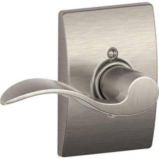 Schlage Accent Lever med Century Trim Non -Turning Lock in Satin Nickel - Venstrehåndet