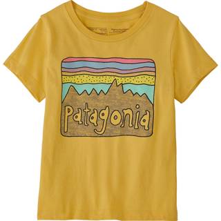 Kids Regenerative Fitz Roy Skies T-shirt - Surfboard Yellow