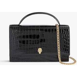McQueen Skull Medium leather shoulder bag - black - One Size