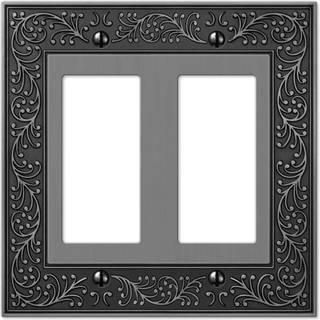 Amerelle 43rran Engelsk haven Wallplate 2 Rocker Antique Nickel