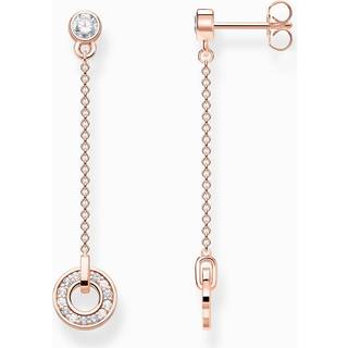 Thomas Sabo H2063-416-14 Ohrhänger Kreis mit Weißen Steinen Roségoldfarben