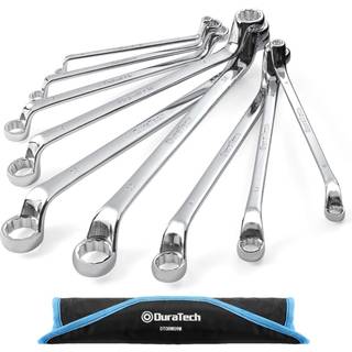 Duratech Offset Box skruen?gle s?t metrisk 9-stykke 6-23mm 75-graders CR-V-st?l organiseret i rullende pose