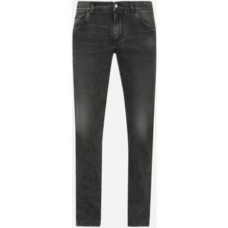 Dolce & Gabbana Black Cotton Stretch Skinny Men Denim Jeans